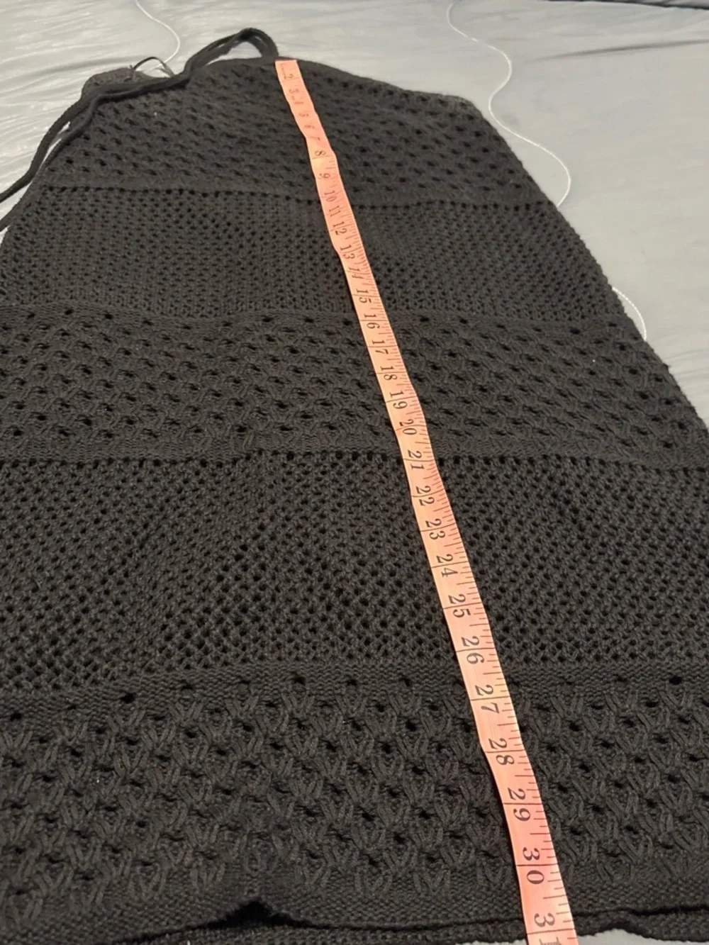 Old Navy Black Crochet Halter Mini Dress